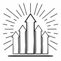 Flat Soft Abstract Business Graph with Bokeh Lights concept as An abstract business graph ascending with bokeh light effects The camera pans upward symbolizing growth innovation a Square Set 2 Square vector