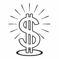 Flat Soft abstract dollar sign with bokeh concept as A glowing dollar sign rendered in a soft abstract style appears against a backdrop of cool toned bokeh lights The camera slowl Square Square vector
