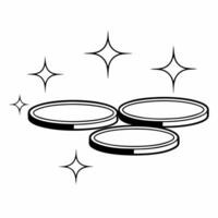 Flat Soft abstract coins with bokeh effect concept as A collection of softly focused coins appears against a background of shimmering bokeh lights The camera employs a slow zoom i Square Square vector