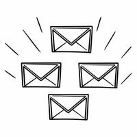 Flat Soft abstract email icons with bokeh concept as Glowing email icons rendered in a soft abstract style float over a colorful bokeh background The camera moves with a gentle zo Square Square vector