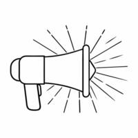 Flat Soft abstract megaphone with bokeh concept as A glowing megaphone rendered in a soft abstract style appears against a vibrant bokeh background The camera slowly zooms out emp Square Square vector