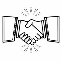 Flat Soft Abstract Handshake with Bokeh Background concept as A soft focus image of two hands shaking overlaid with warm bokeh lights The camera pans slowly to emphasize trust and Square Square vector