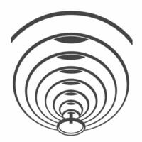 Flat Spiraling policy impact waves concept as Close up of concentric waves representing policy impacts spiraling upwards in a helix pattern Camera follows the spirals ascent revea Square Square vector
