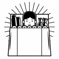 Flat Spontaneous act of kindness concept as Close up shot of a person struggling with groceries or a heavy load Pan out to show a stranger spontaneously offering help The camera Square Square vector