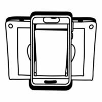 Flat Unexpected windfall celebration concept as Dolly shot moving towards a person checking their phone their expression changing from neutral to shock and then elation The camera Square Square vector