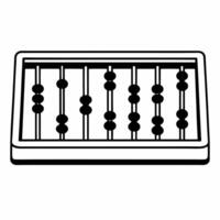 Flat Vote count abacus concept as of a futuristic abacus with glowing beads representing vote counts Camera slowly pans across the abacus revealing vote totals Isolated on Square Square vector