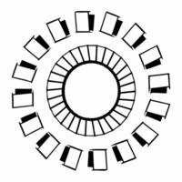 Flat Upward spiraling policy implementation concept as Wide shot of a spiral formed by policy documents and implementation icons rising upwards Camera follows the spirals ascent r Square Square vector