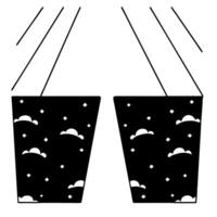 Flat Vote count constellations in policy sky concept as Medium shot of constellations formed by glowing vote tallies in a soft focus policy keyword sky Camera slowly pans across t Square Square vector