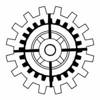 Flat Vote count gears mechanism concept as Close up of interlocking gears forming a vote counting mechanism Camera slowly zooms out to reveal the full system Isolated on w Square Square vector