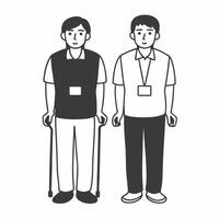 Flat Voter accessibility support concept as Medium shot of an election volunteer assisting a voter with a disability both faces showing patience and determination Camera slowly pa Square Square vector