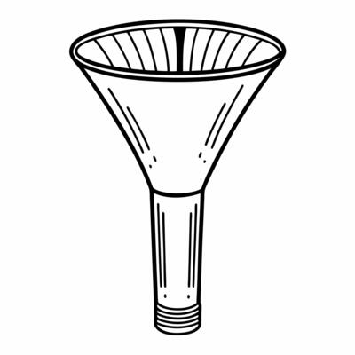 Flat Voter engagement funnel frame concept as Medium shot of a frame shaped like a funnel showing the voter engagement process from awareness to action Camera slowly zooms into th Square Square