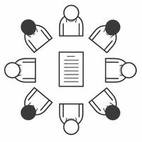 Flat Vote counting teamwork concept as Medium shot of a diverse team of vote counters working efficiently together their faces showing focus and cooperation Camera slowly tracks a Square Square vector