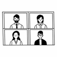 Flat Voters reacting to live poll results concept as Medium shot of diverse voters watching live poll results their faces showing a range of emotions Camera pans across the group Square Square vector