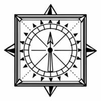 Flat Voter turnout weather vane concept as of a weather vane with arrows representing different voter turnout levels Camera slowly pans around the vane as it rotates Isola Square Square vector
