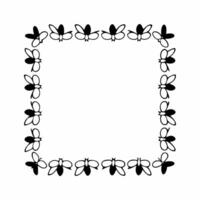 Flat White butterfly outline frame concept as Medium shot of a frame made of simple white butterfly outlines Camera follows the butterflies gentle flight across the frame Represe Square Square vector