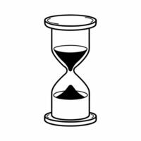 Flat White mindfulness hourglass concept as Illustration of a white hourglass with mindfulness flowing instead of sand Camera follows the flow representing the present moment focu Square Square vector