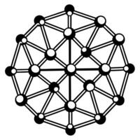 Flat White neuron communication web concept as of interconnected white neurons forming a web Camera zooms through the web highlighting synaptic connections Represents ment Square Square vector