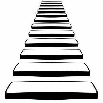 Flat White stepping stone tiles concept as Minimal design of white stepping stones forming a seamless pattern Camera slowly moves along the path created by the stones Symbolizes Square Square