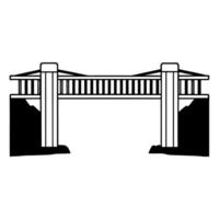 Floating bridge connecting profit and community concept as Tracking shot of an abstract glowing bridge stretching between two floating islands one representing profit skyscrapers Square Square vector