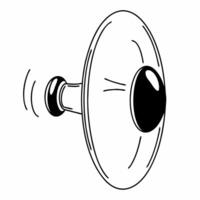 Floating debate timer with orbiting rebuttal points concept as Close up of a debate timer floating in space with rebuttal points orbiting around it like clock hands Camera slowly Square Square vector