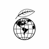 Floating Globe Overlaid with Leaf concept as A globe overlaid with a leaf floats mid air against a white background The camera captures a centered view to emphasize global environ Square Square vector