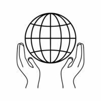 Floating Hands Holding Globe concept as Hands hold a globe as they float mid air against a white background The camera focuses on the globe symbolizing global community and growth Square Square vector