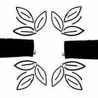 Floating Hands Shaking with Leaves concept as Two hands shaking with leaves entwined float mid air against a white background The camera captures a close up to highlight partnersh Square Square vector