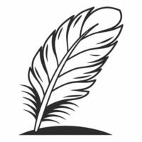 Floating holographic white feather quill writing positive scripts concept as Wide shot of a holographic white feather quill writing positive life scripts in the air Camera follows Square Square vector