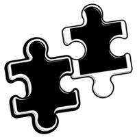 Floating Puzzle Pieces Connecting concept as Two puzzle pieces appear to float and interlock mid air against a white background The camera focuses on the connecting point symboliz Square Square vector