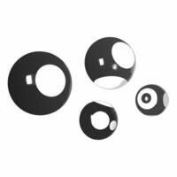 Floating poll response orbs with integrity cores concept as Medium shot of holographic orbs representing poll responses each with a glowing integrity core Camera moves between orb Square Square vector