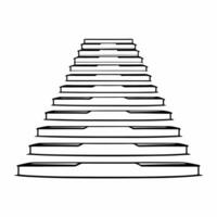 Floating staircase made of coins ascending isolated on white background concept as A illustration of a staircase composed of coins ascending into the air symbolizing financi Square Square vector