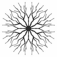 Fractal market ecosystem concept as Close up of a fractal pattern evolving and branching Each branch represents a market sector with sub branches showing individual stocks or prod Square Square vector