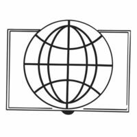 Globe with network connections overlaid on an abstract bokeh background concept as An image of a globe with interconnected lines representing global networks set against an abstrac Square Set 2 Square vector
