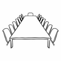 Glossy Conference Table with Copy Space concept as A sleek glossy conference table set against a plain white background leaving ample copy space above The camera captures a straig Square Square vector