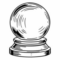 Glossy crystal ball with swirling poll data concept as Close up of a glossy crystal ball with swirling holographic poll data inside Camera slowly rotates around the ball revealing Square Square vector