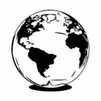 Glossy Earth with Copy Space concept as A glossy Earth globe positioned on a plain white background leaving significant copy space to the right The camera captures a straight on s Square Square vector