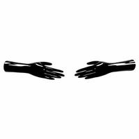 Glossy Hands Connecting Puzzle Pieces with Copy Space concept as Glossy hands connect puzzle pieces on a plain white background leaving significant copy space to the left The came Square Square vector