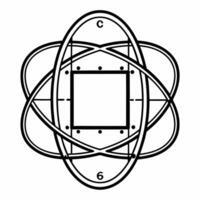 Glossy orbits representing ESG integration concept as Tracking shot of glossy orbits representing E S and G intersecting to form a cohesive system Camera moves through the orbits Square Square vector