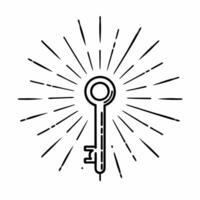 Glossy plain white background with glowing key icon and leadership responsibility concept as A clean glossy white background with a glowing key icon floating in the center symboliz Square Square vector