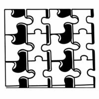 Glossy policy puzzle pieces concept as Close up of glossy puzzle pieces forming a partial policy document Camera slowly tracks along the edge where pieces are missing Wide copy s Square Square vector
