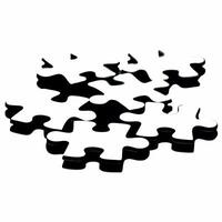 Glossy white puzzle pieces concept as Medium shot of glossy white puzzle pieces scattered on a reflective surface Camera pans across the pieces suggesting unity and problem solvin Square Square vector
