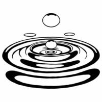 Glossy white water ripples concept as Wide shot of glossy white water ripples on a reflective surface Camera slowly follows the expanding ripples suggesting the impact of positive Square Square vector