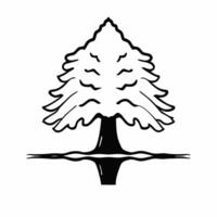 Glossy white tree silhouette concept as Wide shot of a glossy white tree silhouette on a reflective surface Camera slowly pans up the tree emphasizing growth and strength White b Square Square vector