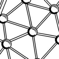 Glowing nodes of shared value creation concept as Close up of holographic nodes representing business community and environment with glowing connections forming between them Camer Square Square vector