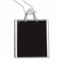 Hand Holding Shopping Bag concept as A plain hand extends into the frame holding a shopping bag against a glossy white background leaving significant copy space to the right The c Square Square vector