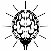 Holographic brain with glowing white neurons concept as Close up of a holographic brain with pulsing white neurons Camera slowly rotates around the brain revealing intricate neura Square Square vector