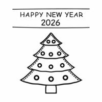 Holographic Christmas Tree concept as An isolated holographic Christmas tree adorned with colorful ornaments symbolizing the festive spirit of Happy New Year 2026 The camera captu Square Set 3 Square vector