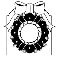 Holographic Christmas Wreath concept as An isolated holographic Christmas wreath with colorful decorations symbolizing the joy of the holiday season for Happy New Year 2026 The ca Square Set 3 Square vector