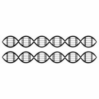 Holographic DNA of sustainable business concept as Tracking shot following a DNA helix made of holographic business and sustainability icons Camera pans out to show the DNA formin Square Square vector