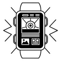 Holographic fitness tracker with floating workout stats concept as Dolly shot moving towards a holographic fitness tracker on a white wrist Holographic workout statistics and achi Square Square vector